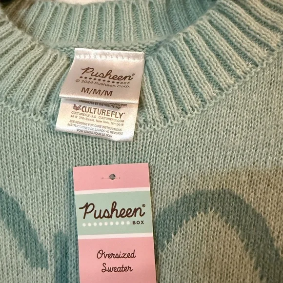 Pusheen Mint Green Cat Sweater - Picture 4 of 4